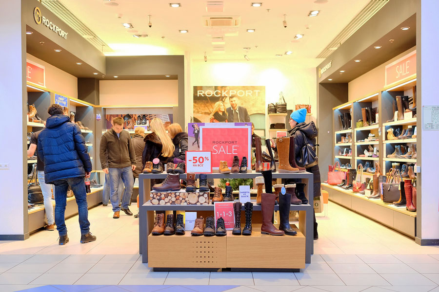 View of the interior of Rockport Store